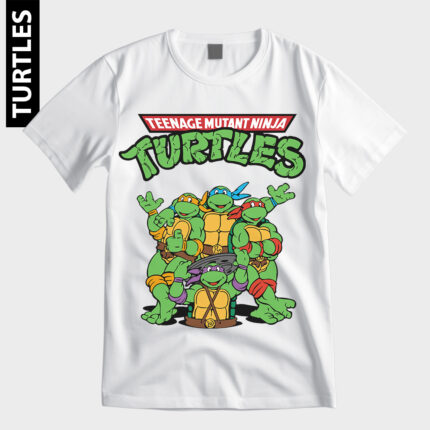 T-Shirt Blanc TURTLES NINJA